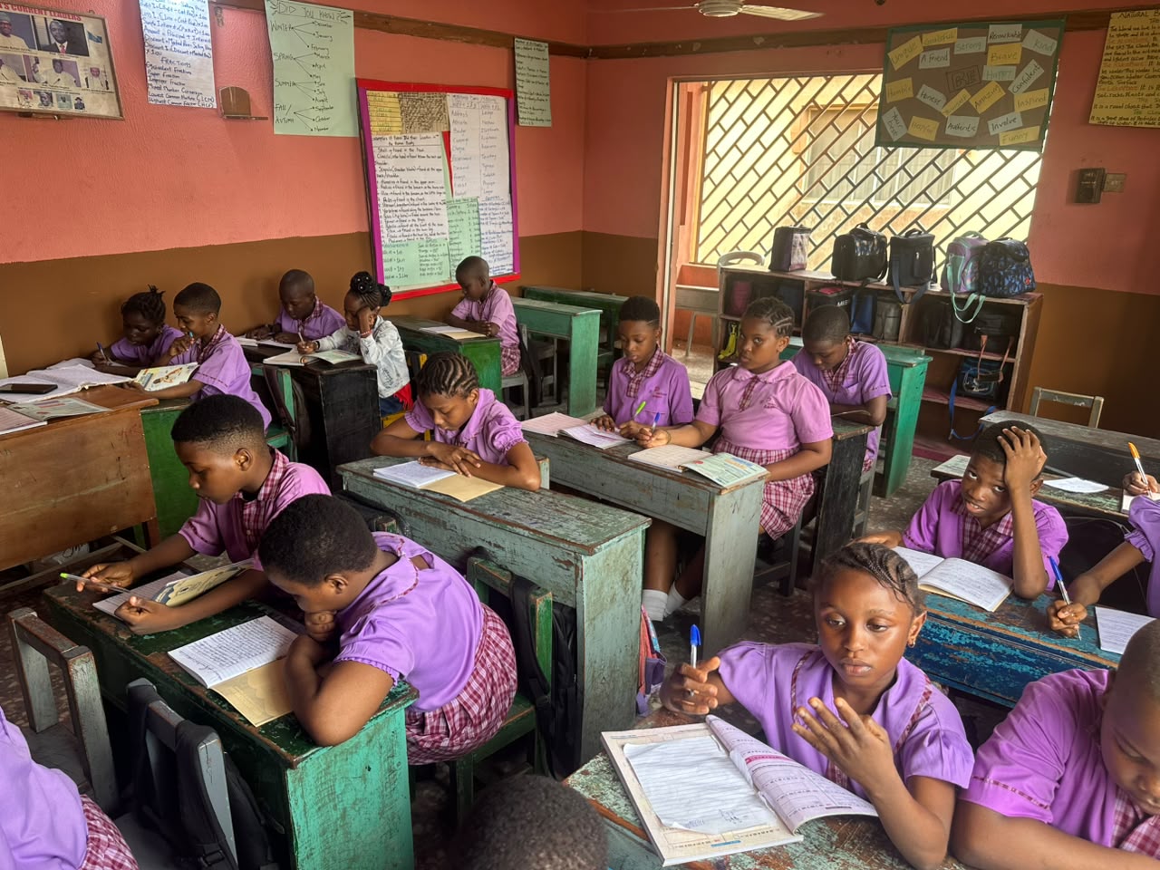 Dan Gracious School Pupils: Doing Class Work